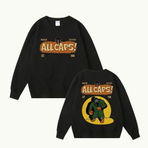 Trconk Black Sweatshirt MF Doom Double Side Print